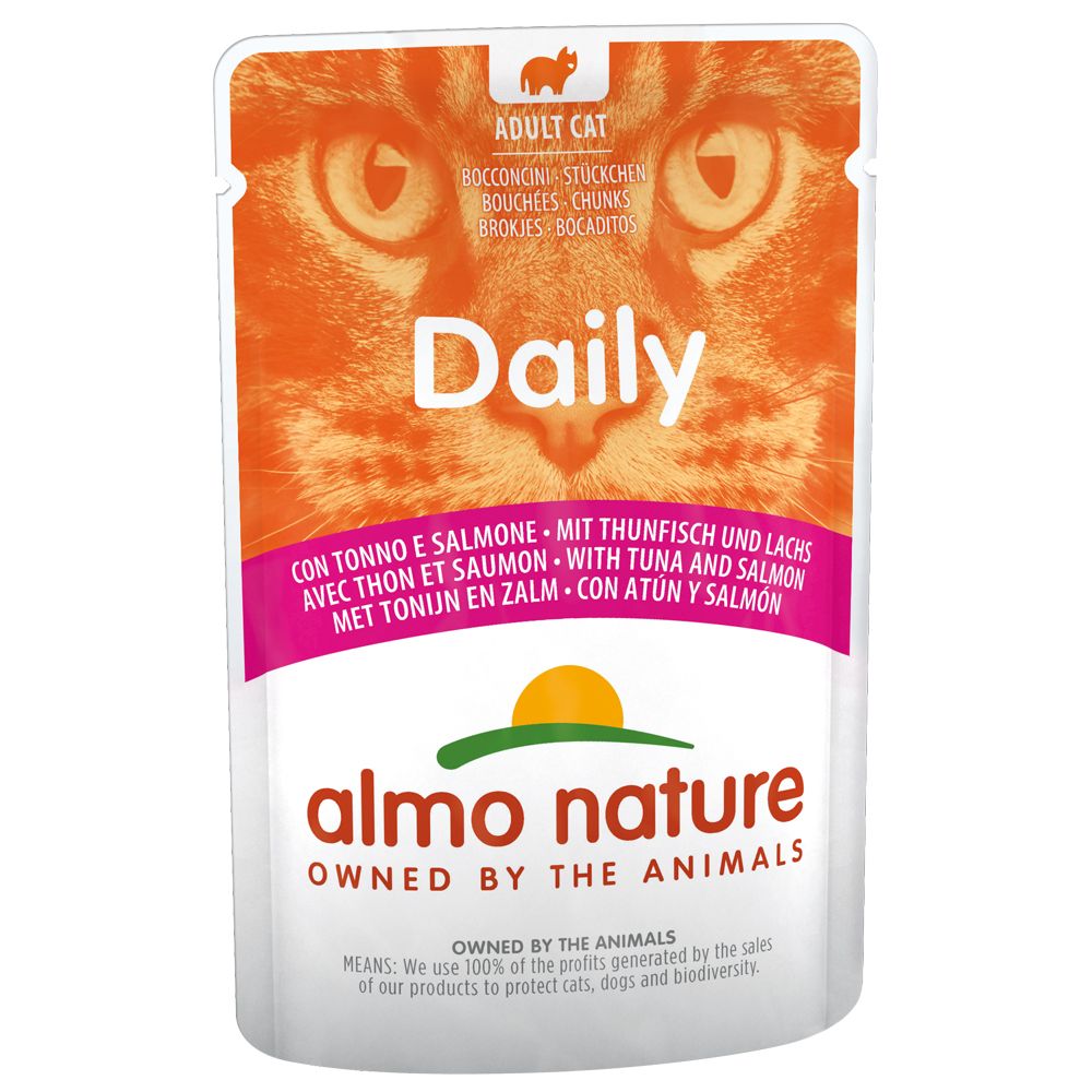 24x70g Thon / Saumon Almo Nature Daily Menu - Nourriture Pour Chat