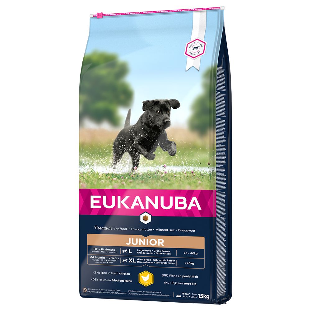 15kg Eukanuba Junior Large Breed Poulet - Croquettes Pour Chien