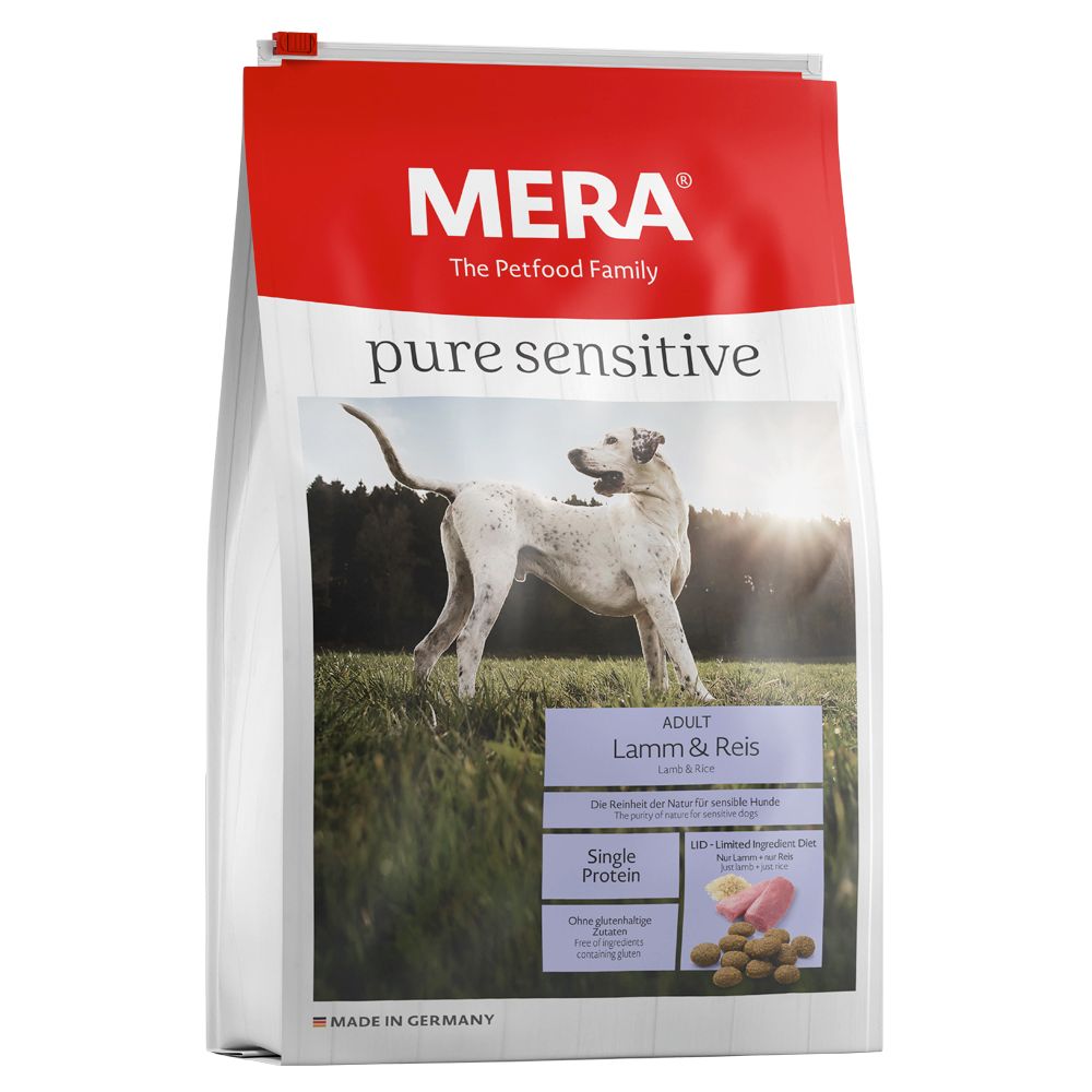 12,5kg Pure Sensitive Agneau, Riz Mera - Croquettes Pour Chien