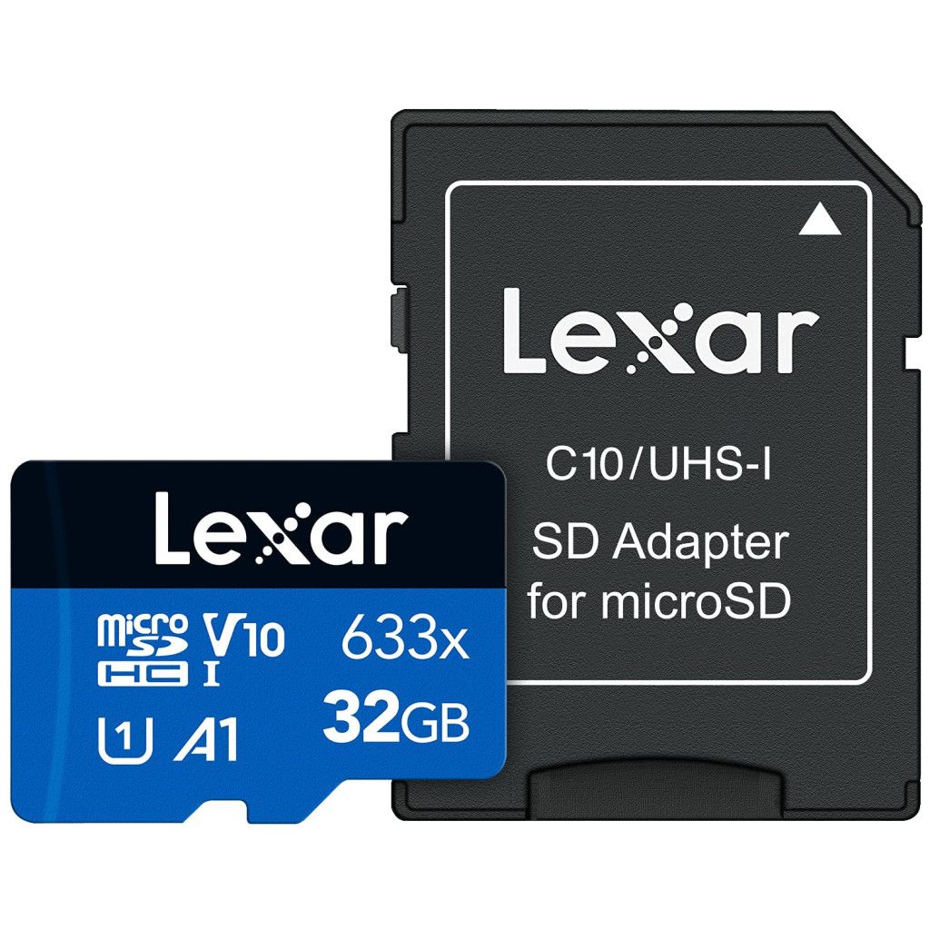 Carte mémoire microSDHC haute performance Lexar UHS I Vitesses jusqu'à 100 Mo/ Classe U1 V10 A1 Adaptateur SD inclus Couleur Neuf - vue 2