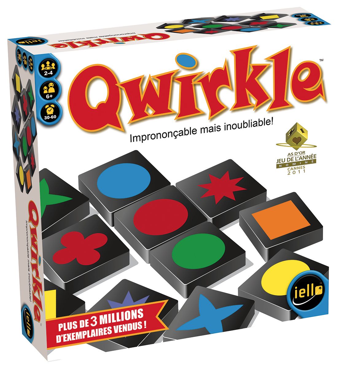 Jeu de société stratégique Qwirkle Petit format en bois Iello Neuf - vue 2