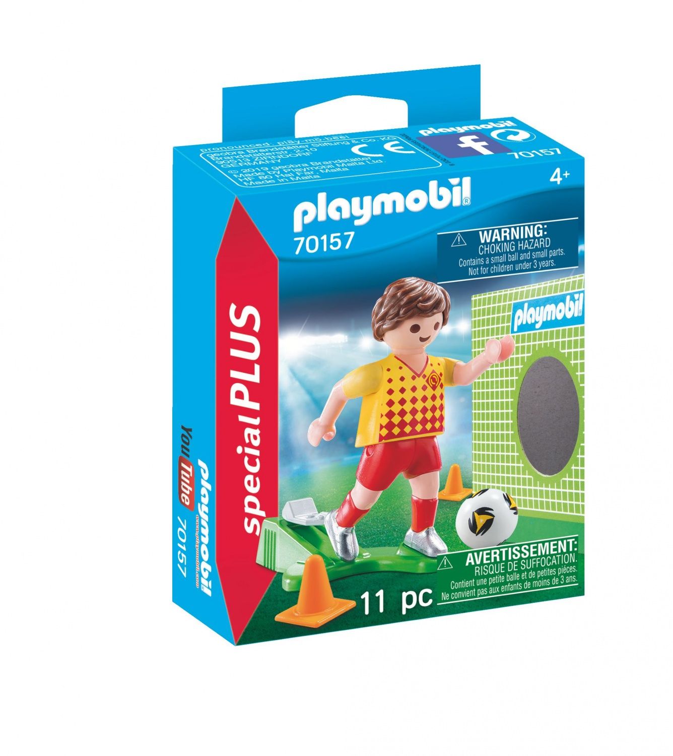 Playmobil 70157 Joueur De Foot Et But