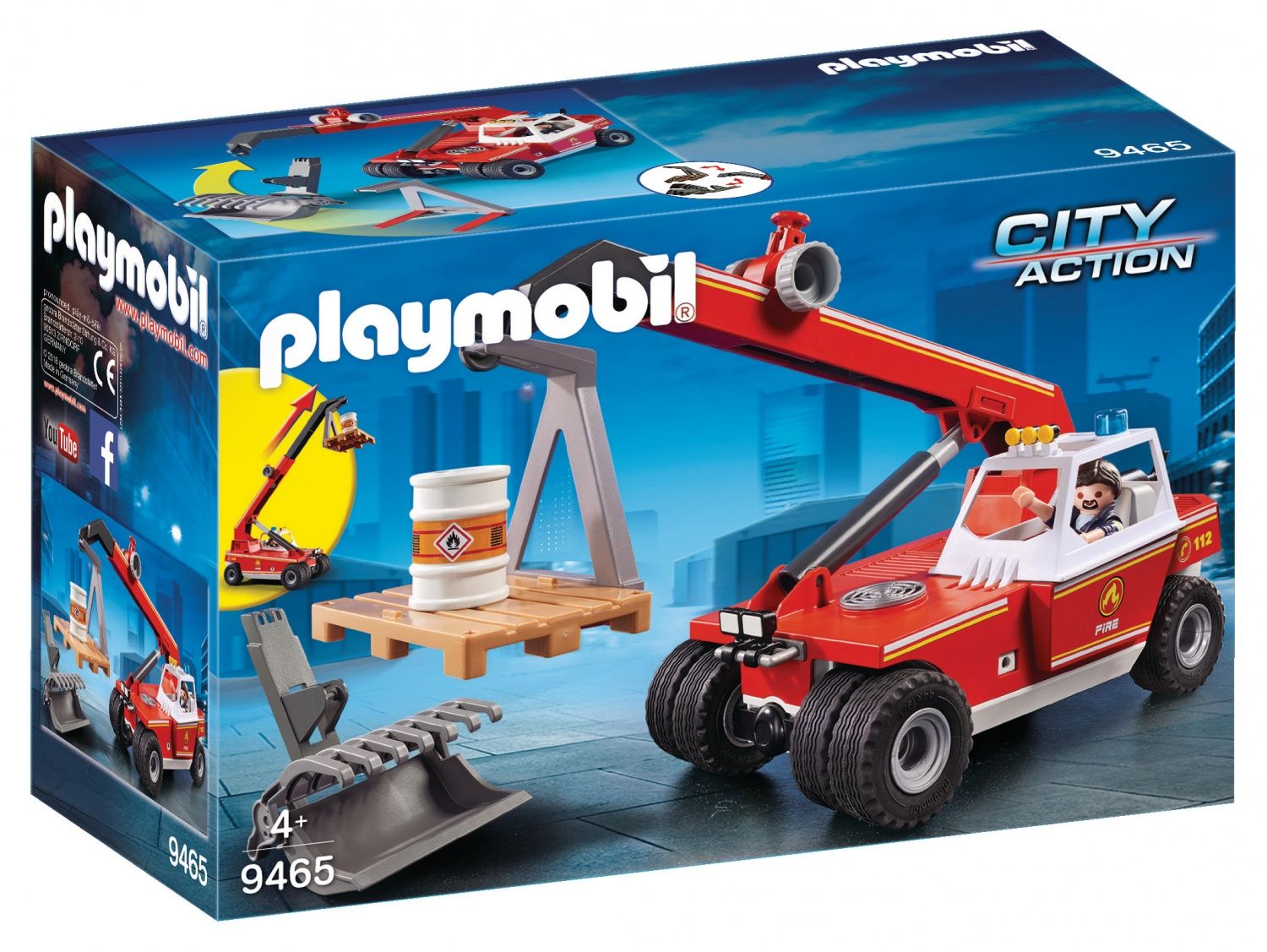Playmobil 9465 Pompier Véhicule Et Bras Téléscopique