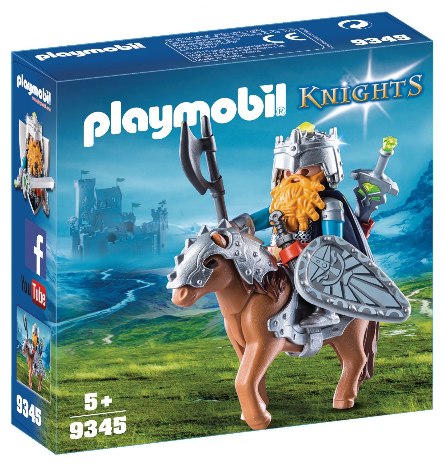 Playmobil 9345 Combattant Nain Et Poney