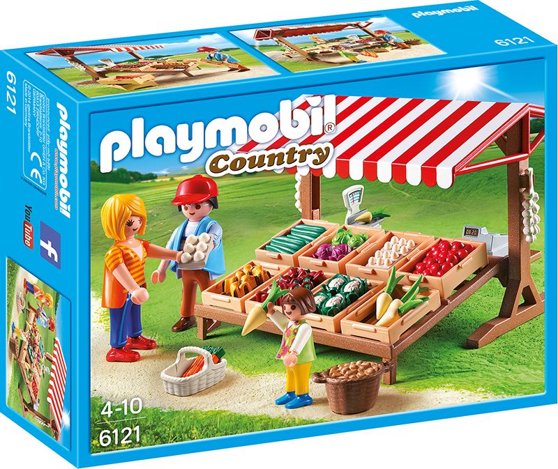 Playmobil 6121 Marchand Avec Etal De Légumes