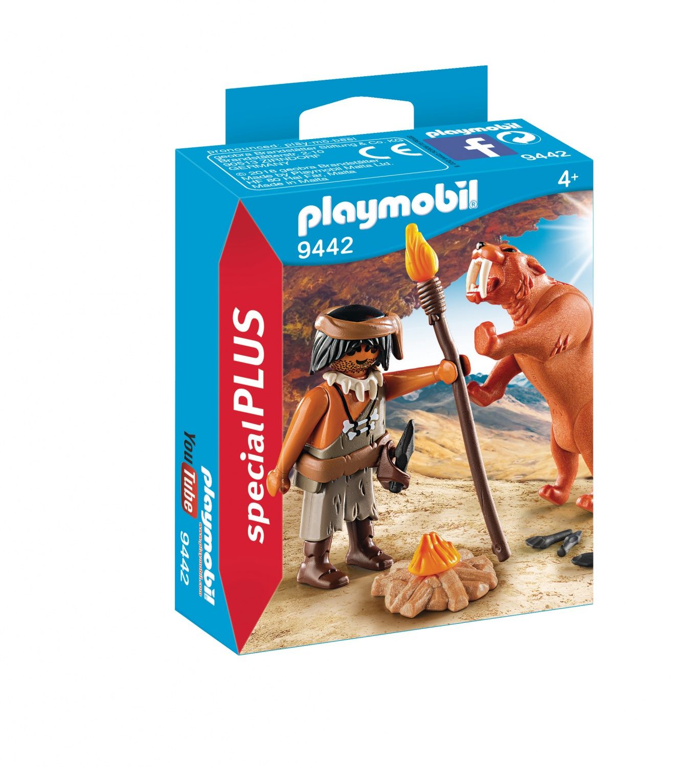 Homme Des Cavernes Avec Un Tigre À Dent De Sabre 9442 Playmobil La Boite