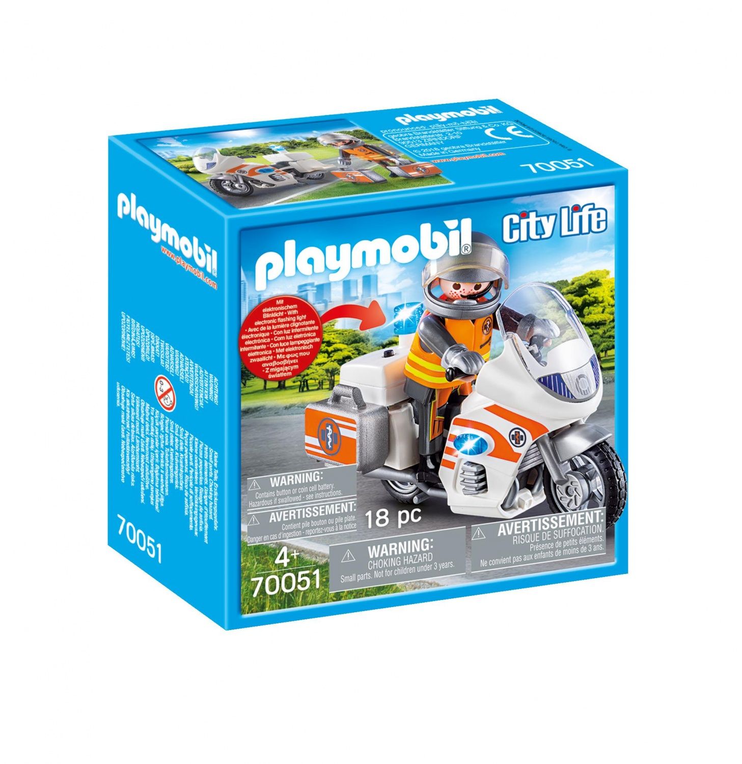 Playmobil 70051 - Urgentiste Et Moto