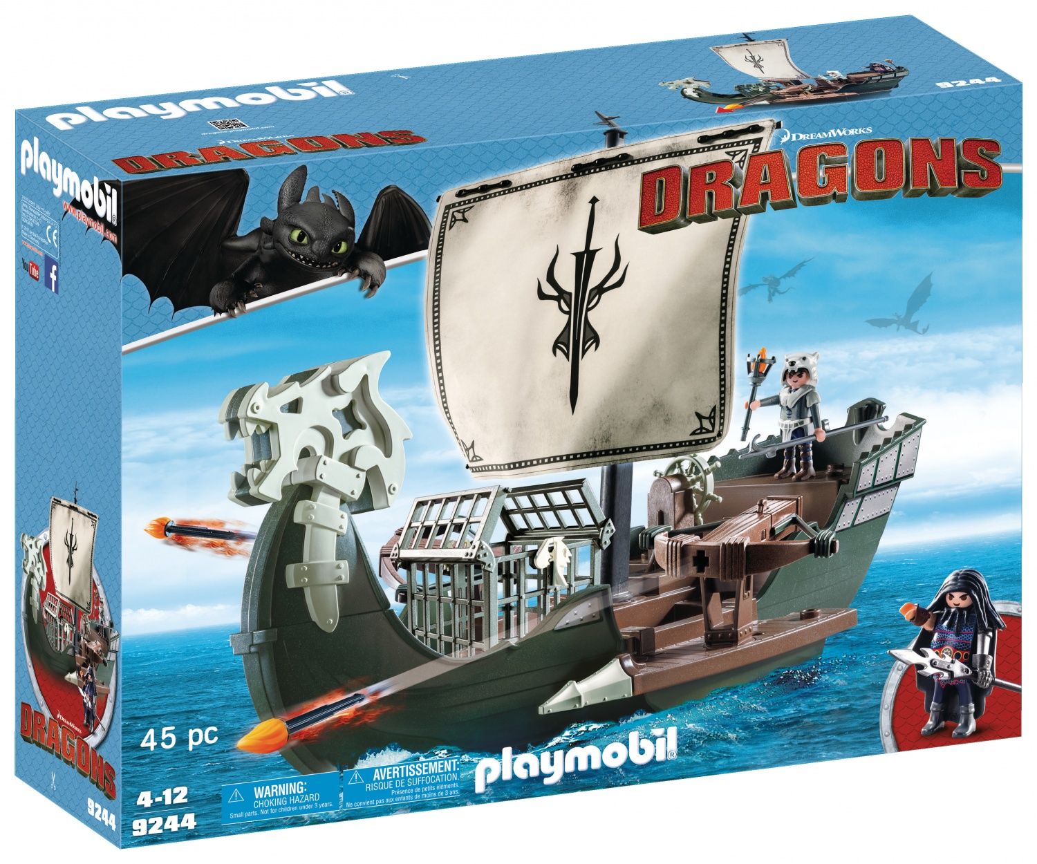 Playmobil 9244 Drago Et Vaisseau D'attaque