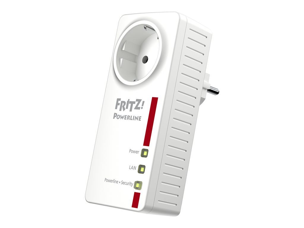 AVM FRITZ!Powerline Kit d'adaptation pour courant porteur 1GbE HomePlug AV HPAV 2.0 IEEE 1901 Branchement mural pack de 2
