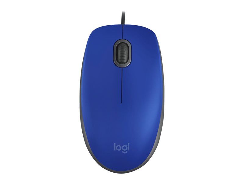 Logitech M110 Silent - Souris - droitiers et gauchers - optique - 3 boutons - filaire - USB-A - gris intermédiaire