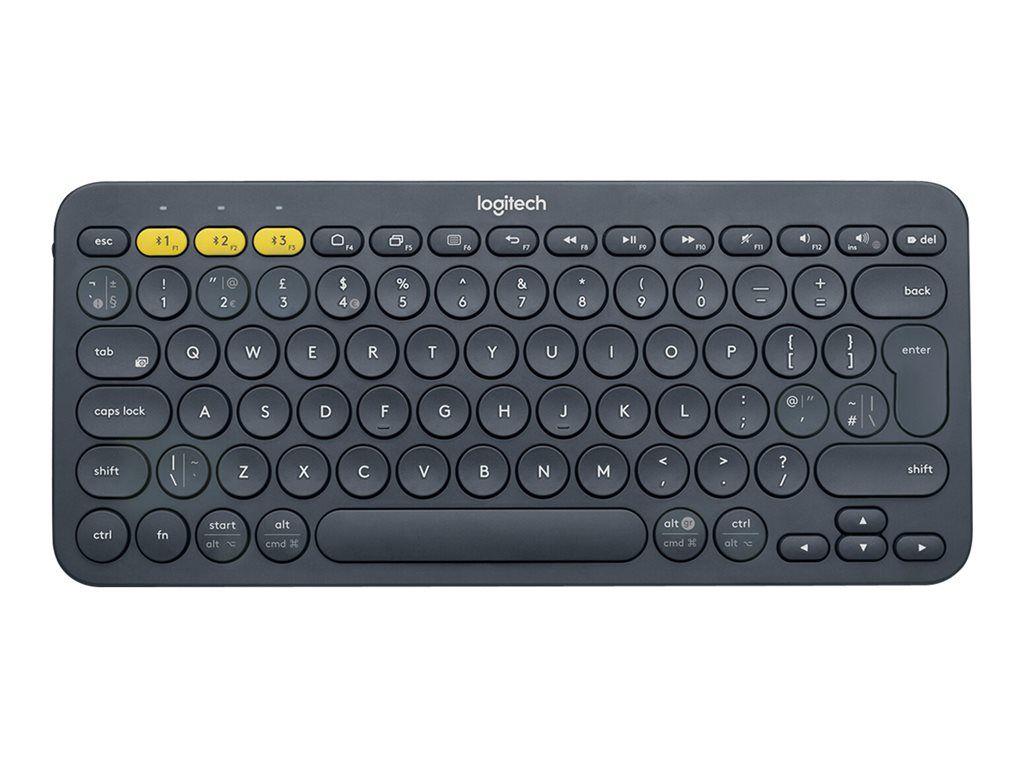 Logitech Clavier Bluetooth multi-appareils K380 - Clavier - sans fil - Bluetooth - Nordique - noir