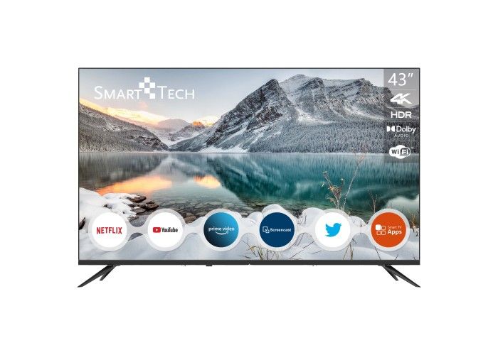 Smart Tech TV Vidaa TV LED UHD 4K 43 108cm 3xHDMI 2xUSB Wifi Bluetooth Mode Hotel