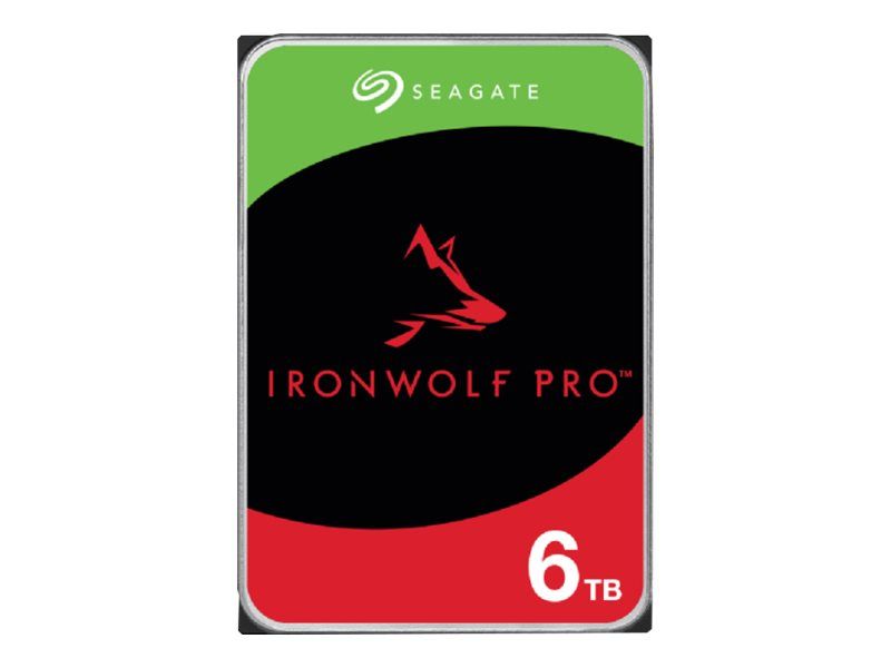 Seagate IronWolf Pro ST6000NT001 - Disque dur - 6 To - interne - 3.5 - SATA 6Gb/s - 7200 tours/min - mémoire tampon : 256 Mo - avec 3 ans de Seagate Rescue Data Recovery