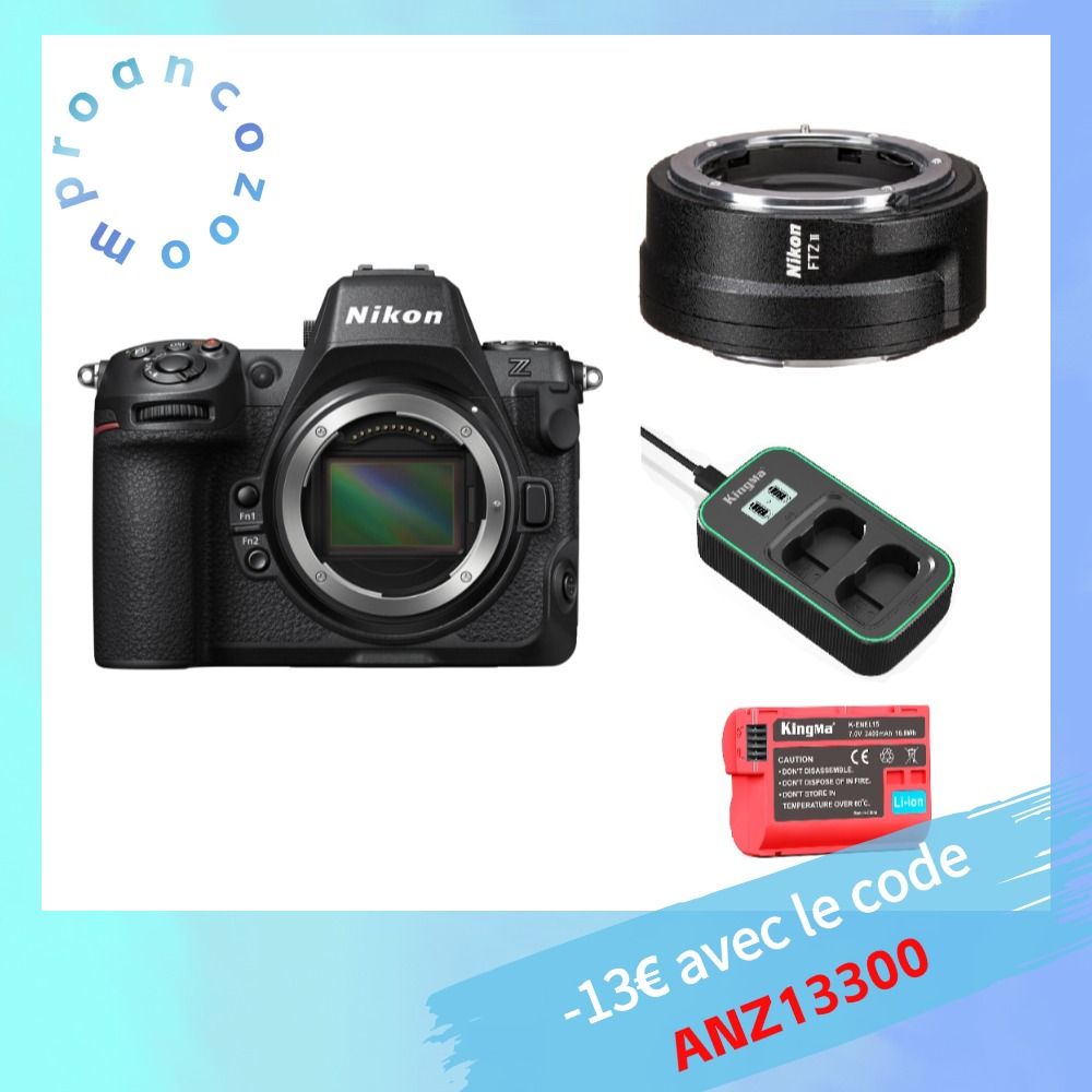 Nikon Z8 + FTZ II + Chargeur Kingma - vue 2