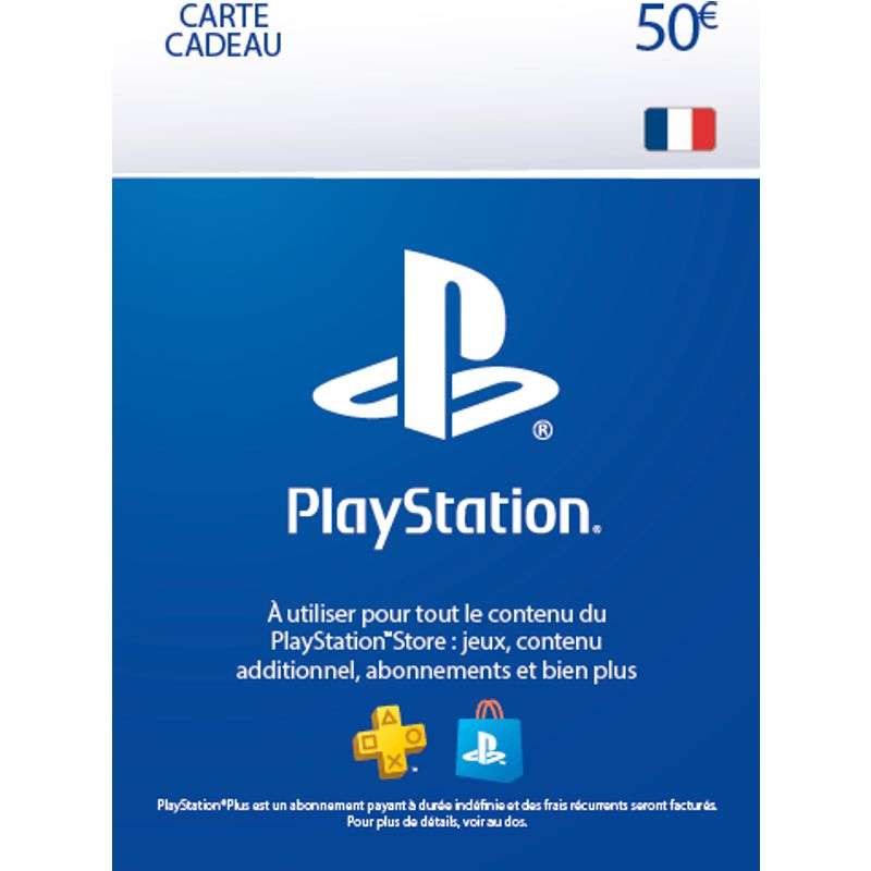 Carte cadeau numérique de 50€ à utiliser sur le PlayStation Store - vue 2