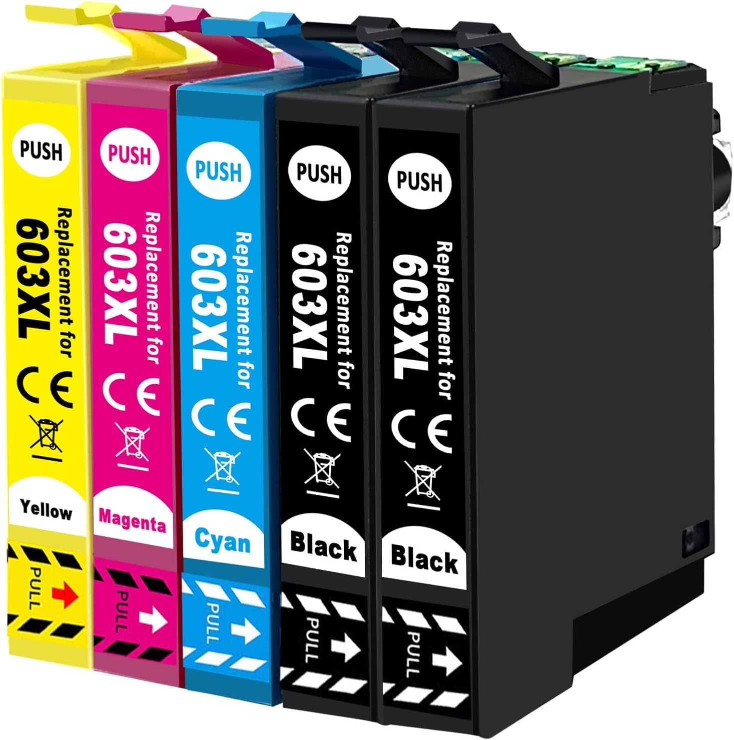 603 XL Encre Compatible avec Epson 603 603XL Cartouche d'encre,pour XP-2100 XP-2105 XP-2150 XP-2155 XP-3100 XP-3150 XP-3155