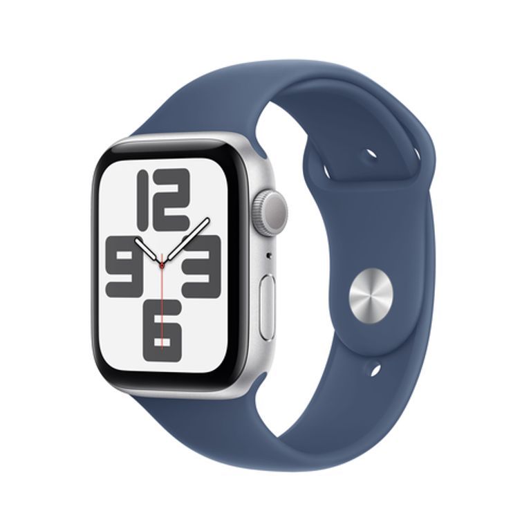 Apple Watch SE - 44 mm Argent bracelet Bleu GPS - Wifi M/L