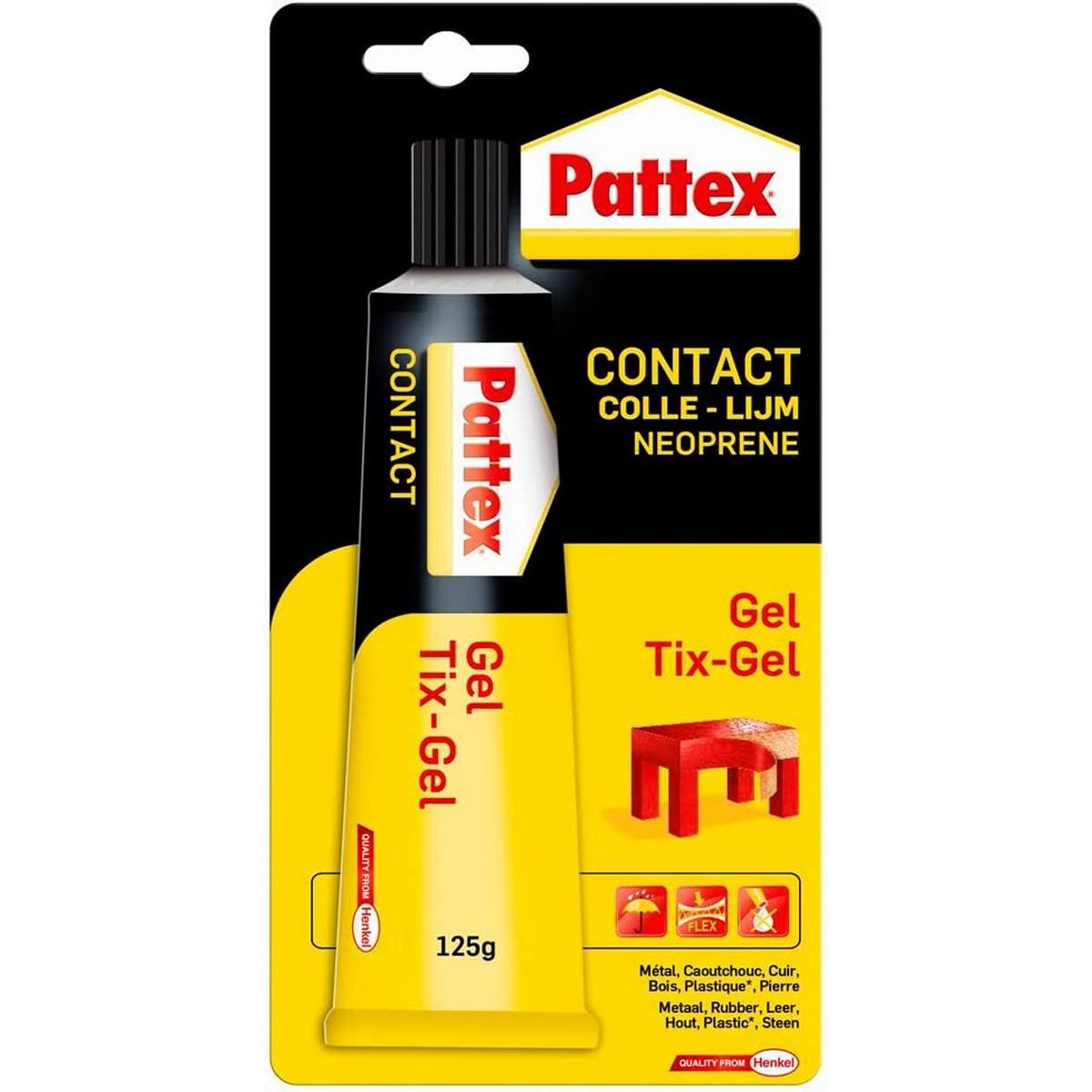 COLLE PROFESSIONNELLE NEOPRENE GEL 125 G PATTEX HENKEL LOCTITE