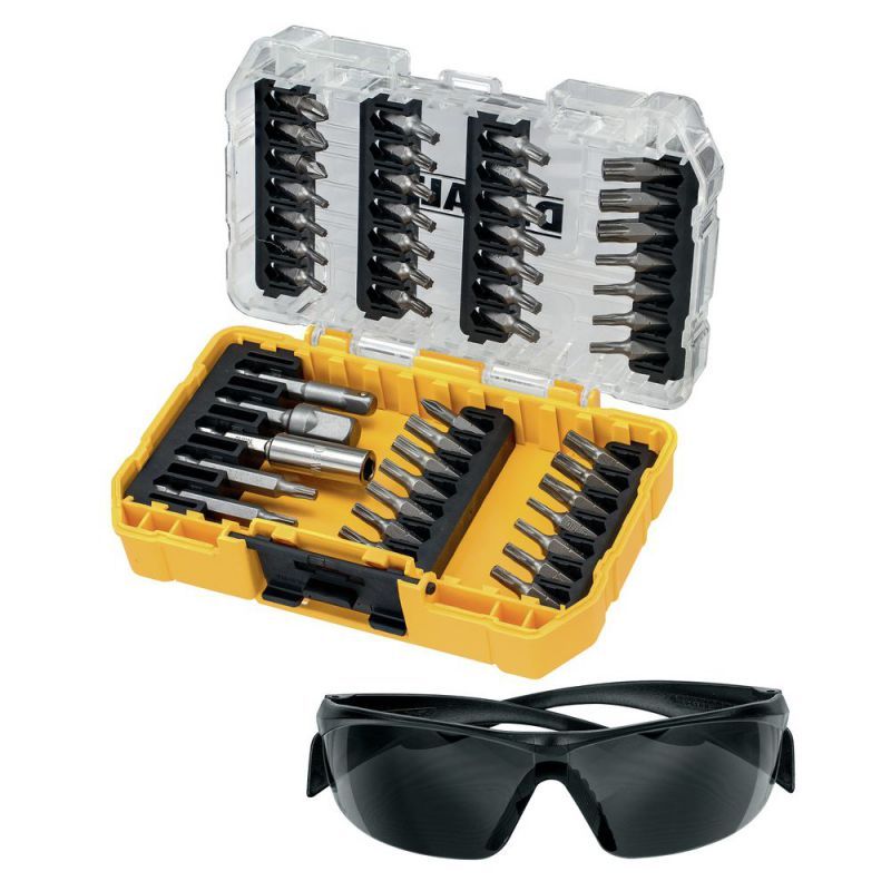 Dewalt DT70704 QZ Coffret TOUGHCASE 47 Pieces Embouts de Vissage + Lunettes de Securite Pour Perceuse Visseuse - vue 2