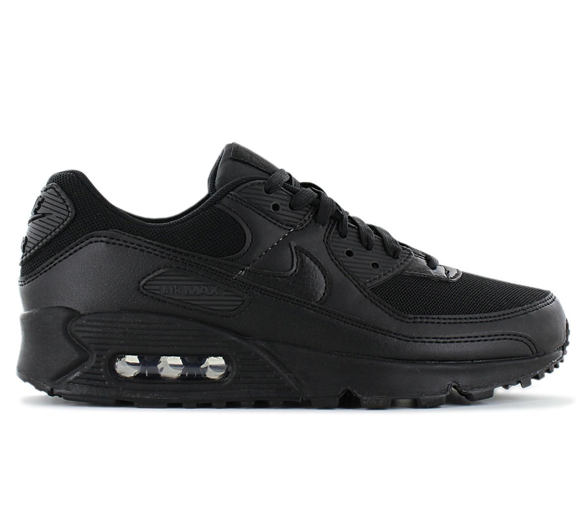 Nike Air Max 90 (W) - Triple Black - Femmes Baskets Sneakers Chaussures Noir Dh8010-001 - 36 1/2