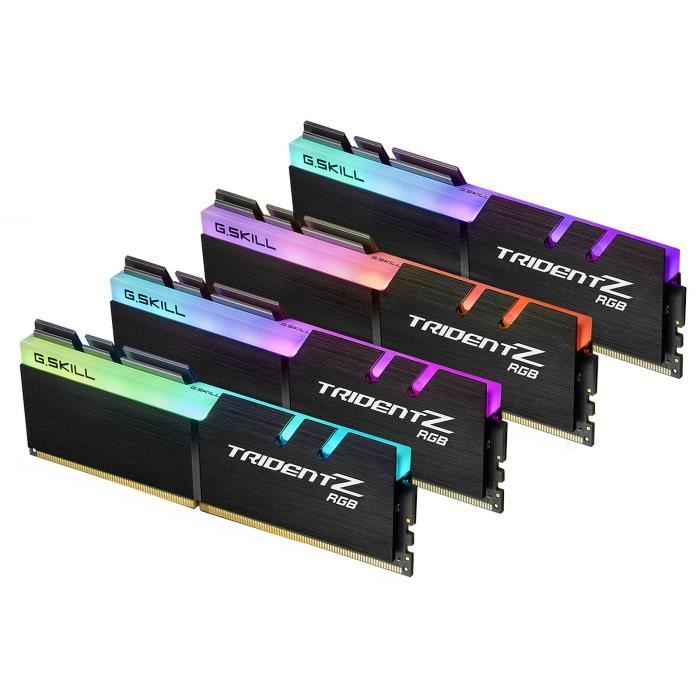 G.SKILL Mémoire PC Trident Z RGB PC4 28800 / DDR4 3600 Mhz F4 3600C18Q 32GTZR DDR4