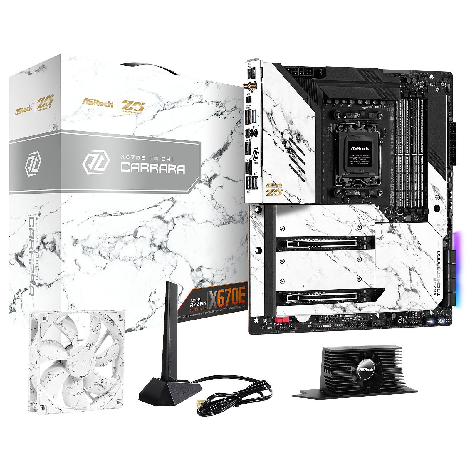 Asrock X670E Taichi Carrara AMD X670 Emplacement AM5 ATX étendu Neuf - vue 4
