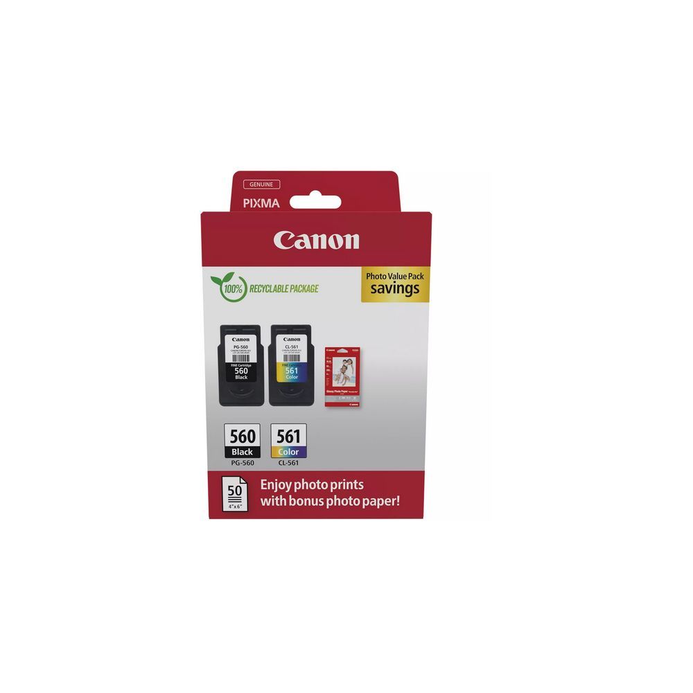 Pack De Cartouches D'encre pg 560 Et Couleur cl 561 Canon - vue 5