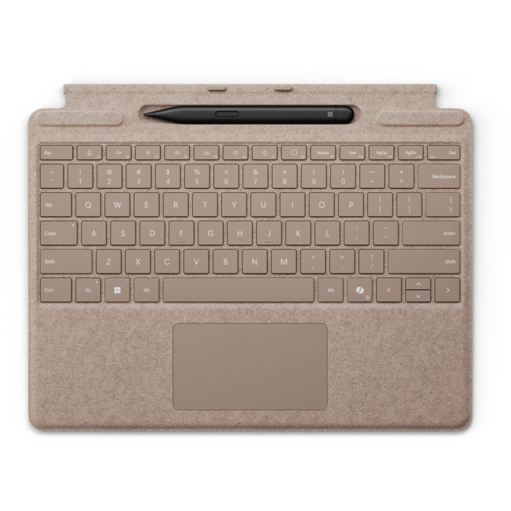 Microsoft Clavier Signature pour Surface Pro - 12-inch - clavier - avec pavé tactile, accéléromètre - rétroéclairé - dock magnétique - QWERTY - ardoise - 70 % d'emballage en papier recyclé - avec...