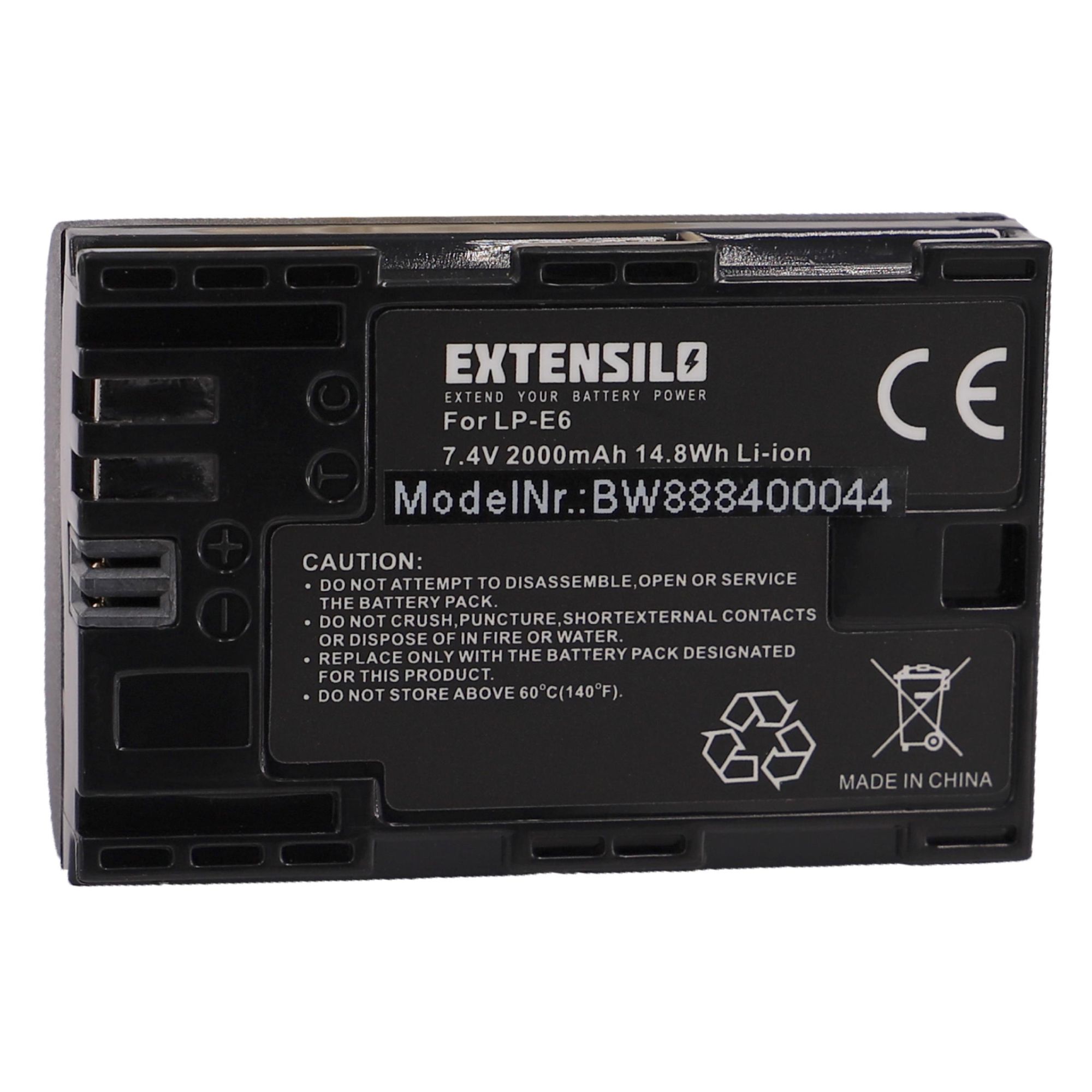 EXTENSILO Batterie compatible avec Blackmagic Micro Cinema Camera, Video Assist 4K appareil photo (2000mAh, 7,4V, Li-ion)