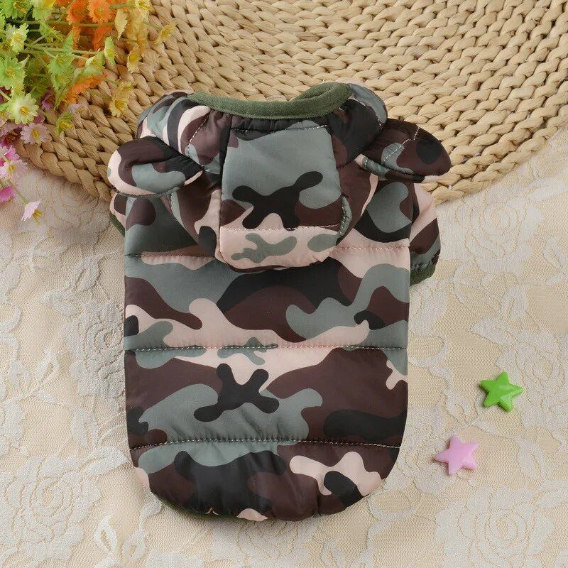 Veste À Capuche Coupe-Vent Pour Petits Chiens,Vêtements Chauds Pour Chiots,Costume Teddy,Manteau Bichon,Sweat À Capuche Fn Anian,Hiver - Type Camouflage-Xxl