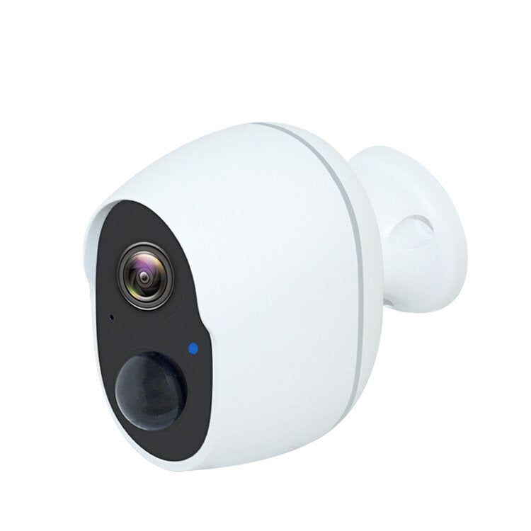 Caméra IP Wifi 1080P HD Détection Humaine/Audio Bidirectionnel Vision Nocturne APP Télécommande étanche Cloud Stockage Sécurité CCTV Caméra,Blanc