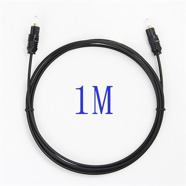 Cordon de cable à fibre optique audio numérique Toslink SPDIF plaqué or, 1 m