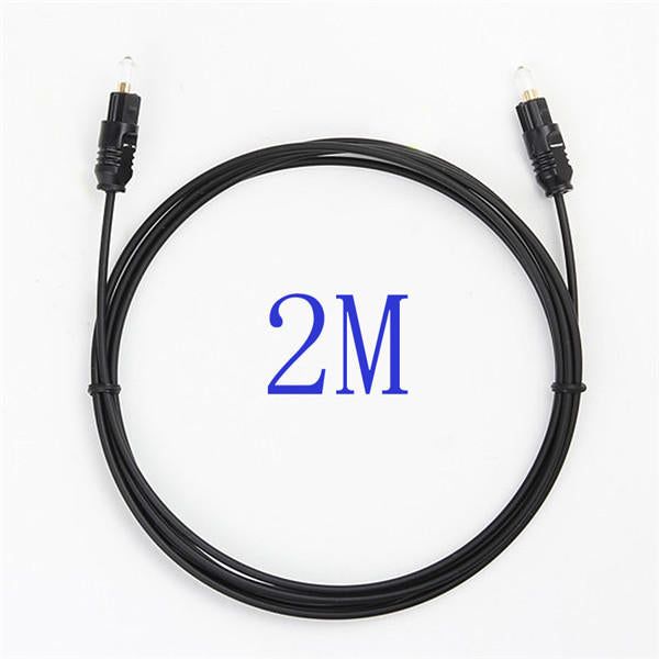 Cordon de cable à fibre optique audio Toslink SPDIF numérique plaqué or 2 m
