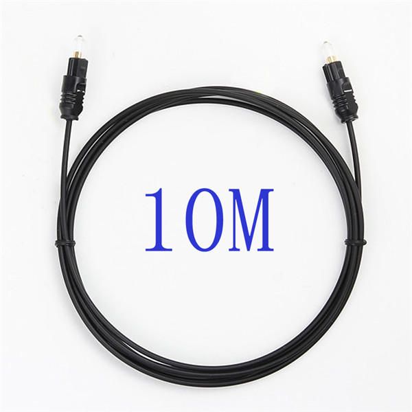 Cordon de cable à fibre optique audio numérique Toslink SPDIF plaqué or, 10 m