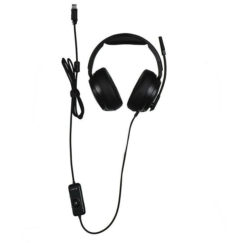 Casque Basse 3.5mm PC Gaming Casque avec Micro pour Téléphone Tablette Mac Ordinateur Xbox Moblie PUBG Jeux,USB