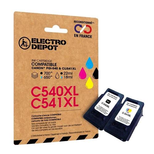 Cartouche D'Encre Electro Depot Compatible Canon C540/541 Pack Xl Noir Et Couleurs