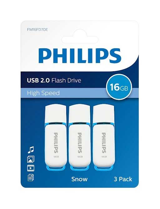 Clé USB Philips Snow P3 16 Go USB 2.0 - Pack de 3