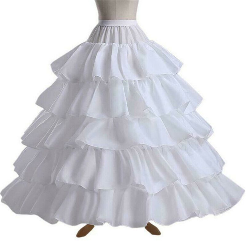 Jupon Crinoline Pour Patients",Sous-Jupe,Robe De Mariée,Cerceau,Lolita,Long Barrage,Glisse,Blanc,"Tulle Rockabilly