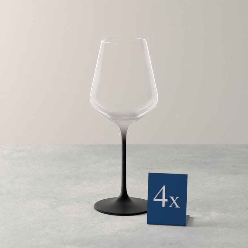 VILLEROY ET BOCH Lot 4 verres à vin 38 cl Manufacture Rock