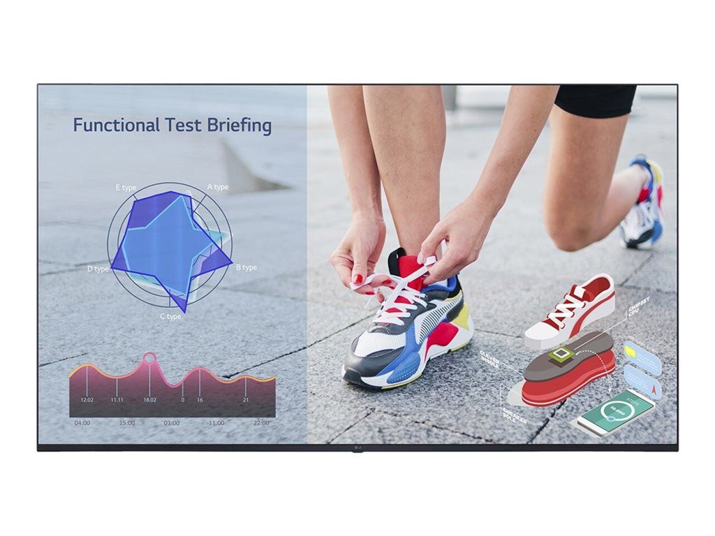 LG 65UL3J Classe de diagonale 65 UL3J Series écran LCD rétro éclairé par LED signalisation numérique webOS 4K UHD 3840 x 2160 cendré