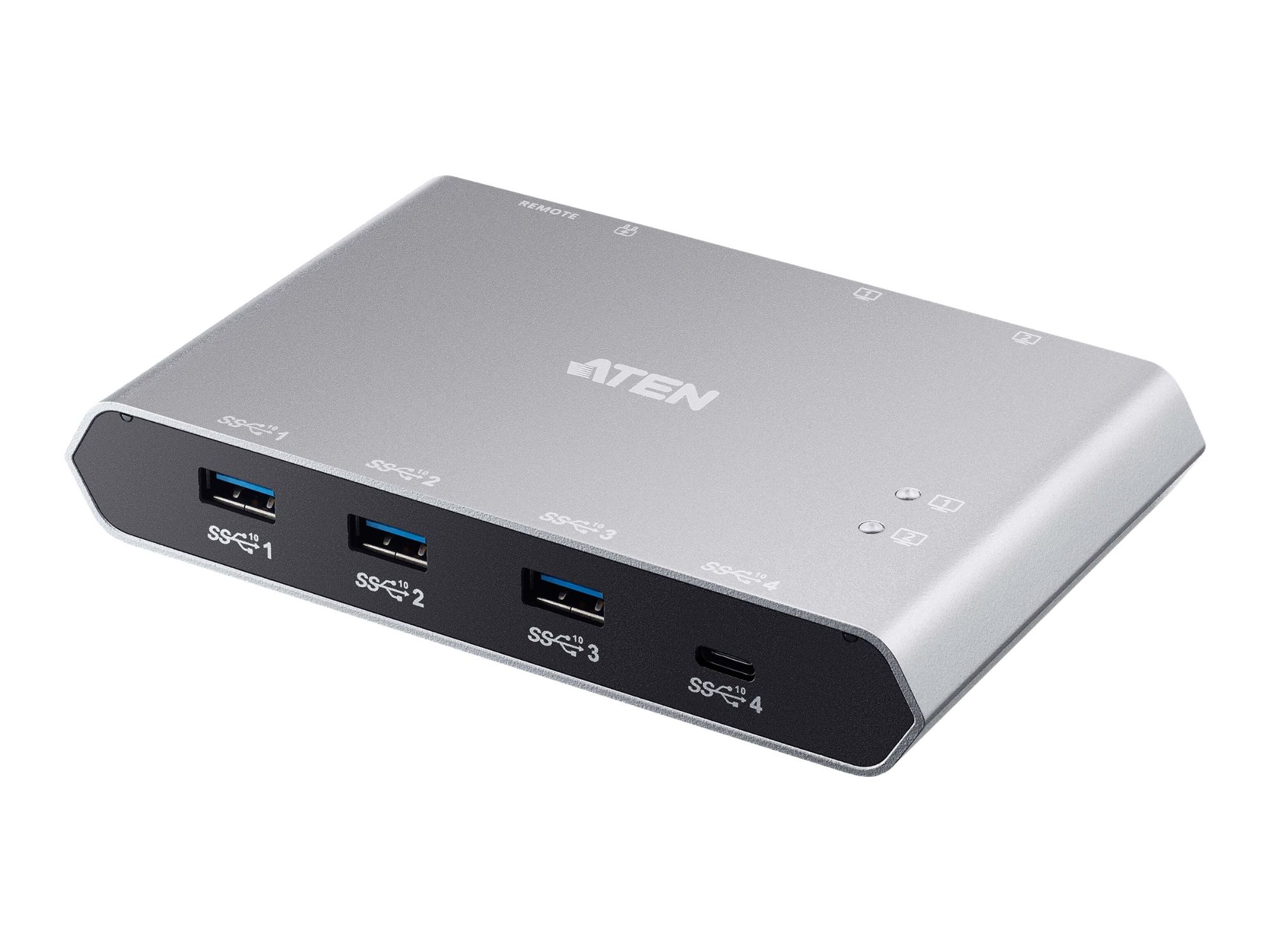 ATEN US3342 Commutateur de partage des périphériques USB 3 x USB 3.2 Gen 2 + 1 x USB C alimentation électrique de bureau