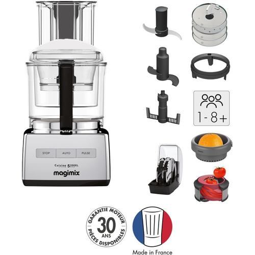 Magimix Cs 5200 XL Premium 18715F - Robot Multi-Fonctions - Chrome Brillant