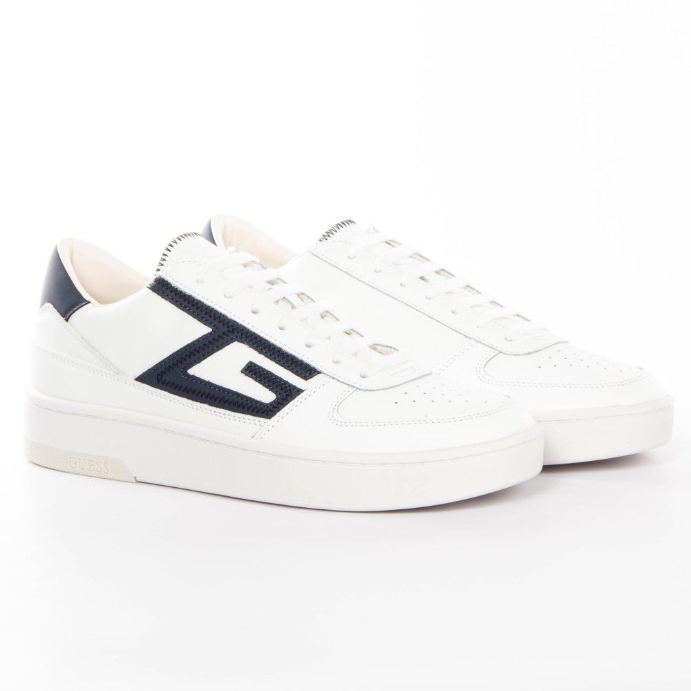 Basket Guess Classic Salerno Logo G Homme Blanc - 41