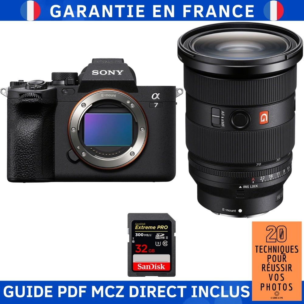 Sony Alpha 7 IV + FE 24 70mm f2.8 GM II + 1 SanDisk Extreme PRO UHS II SDXC 300 MB/ + Guide PDF MCZ DIRECT '20 TECHNIQUES POUR RÉUSSIR VOS PHOTOS