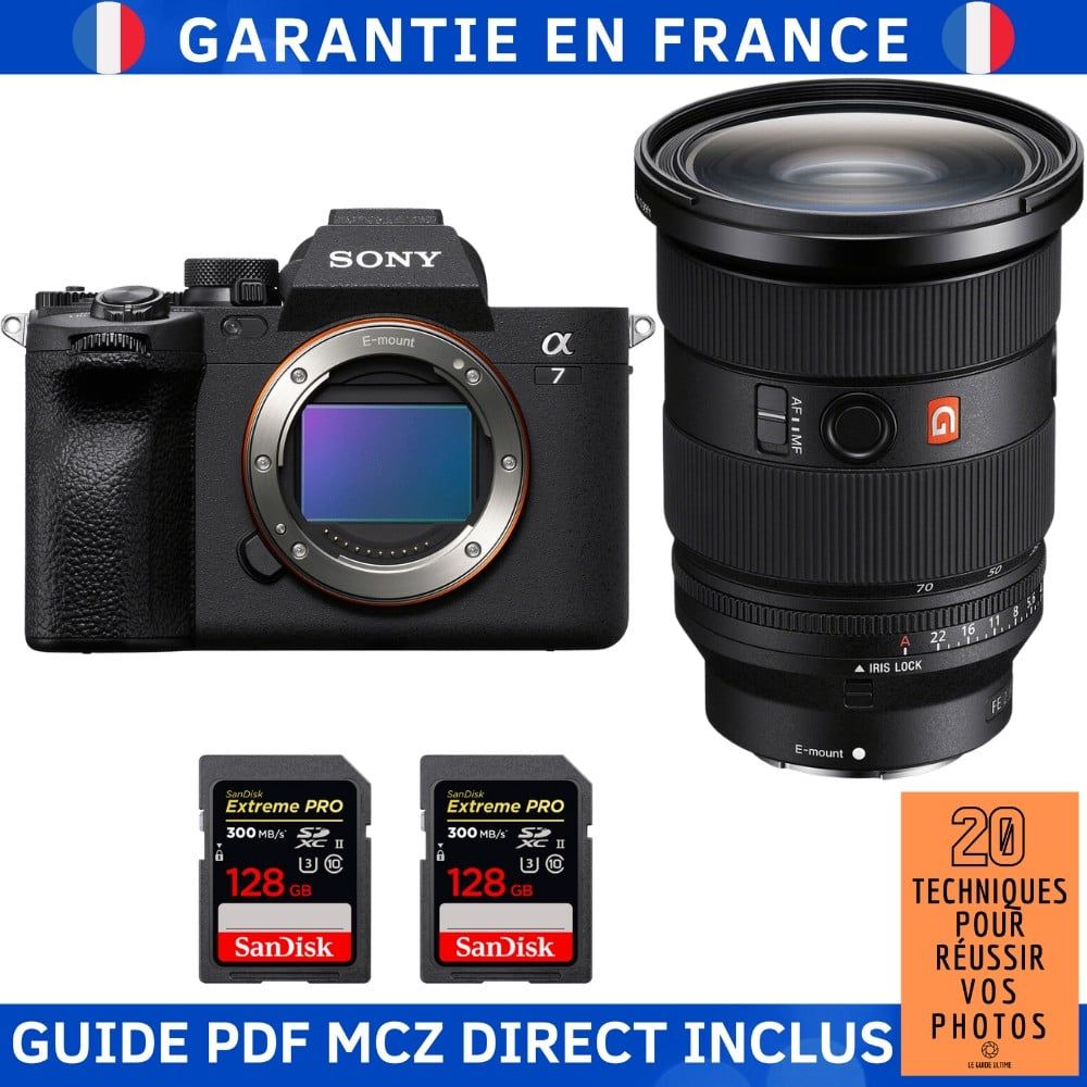Sony Alpha 7 IV + FE 24 70mm f2.8 GM II + 2 SanDisk Extreme PRO UHS II SDXC 300 MB/ + Guide PDF MCZ DIRECT '20 TECHNIQUES POUR RÉUSSIR VOS PHOTOS