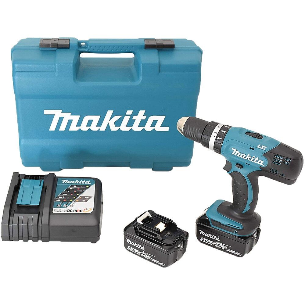 Perceuse à percussion 18V LXT 2x3 0 Ah avec 74 accessoires MAKITA DHP453RFX4 - vue 2