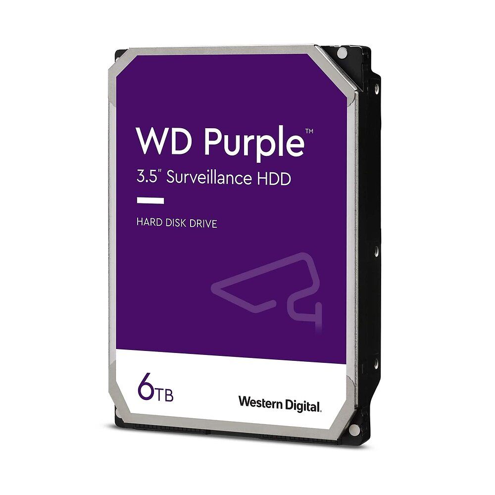 WD Purple WD60PURX - Disque dur - 6 To - interne - 3.5 - SATA 6Gb/s - mémoire tampon : 64 Mo