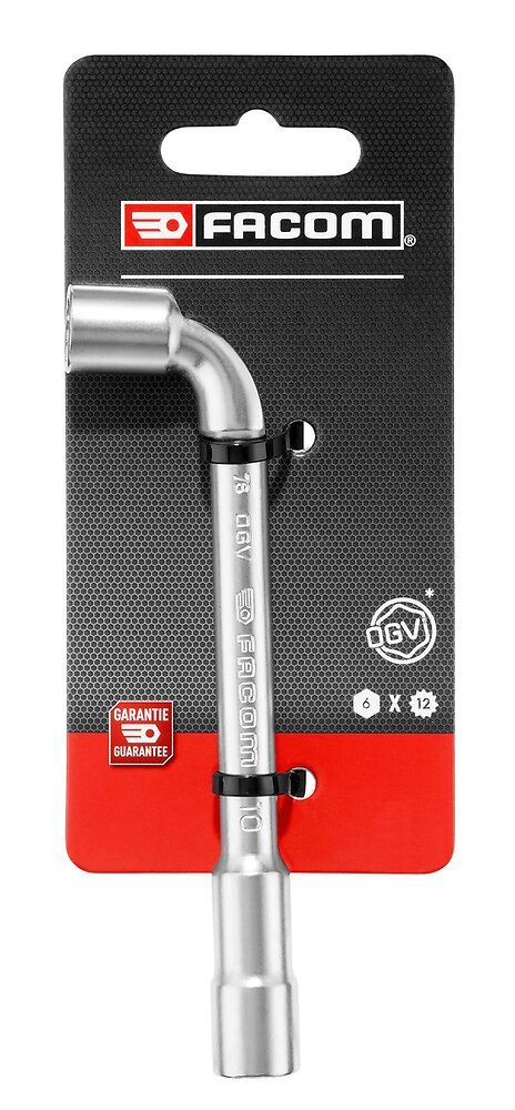 Clé à pipe débouchée Facom 12 pans 10 mm Clé à pipe débouchée Facom 12 pans 10 mm