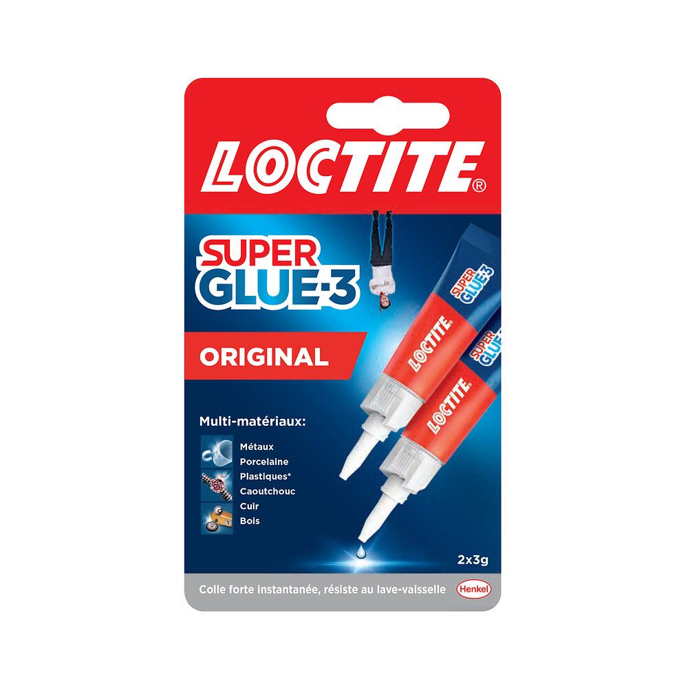 Loctite tubes super glue 3 universelle x2 3g - vue 3