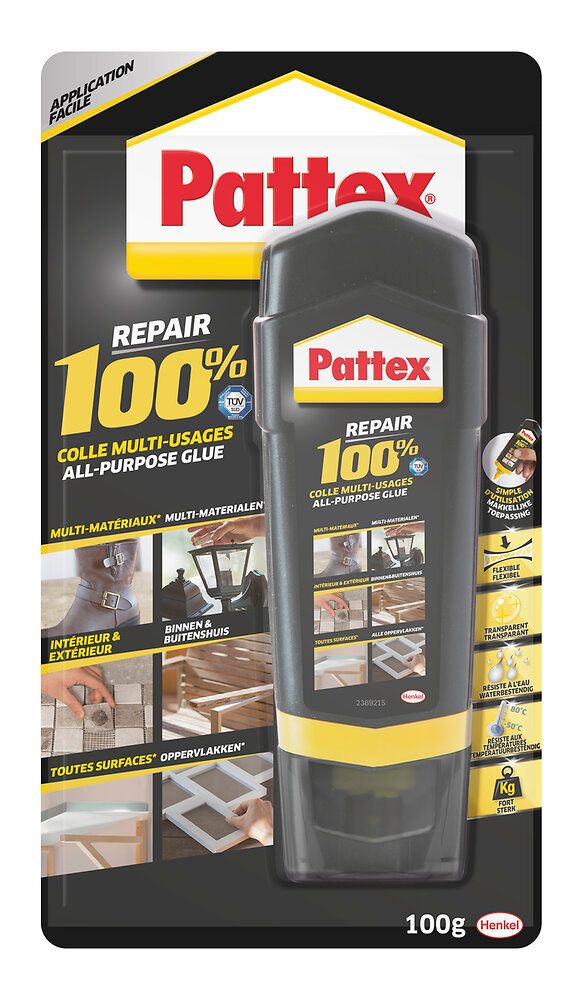 Colle Usages Repair 100% Pattex Le Tube De - vue 2